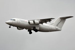 BAe 146 Avro RJ à l'atterrissage