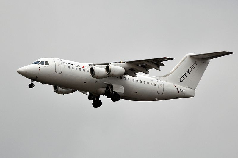 BAe 146 Avro RJ à l'atterrissage