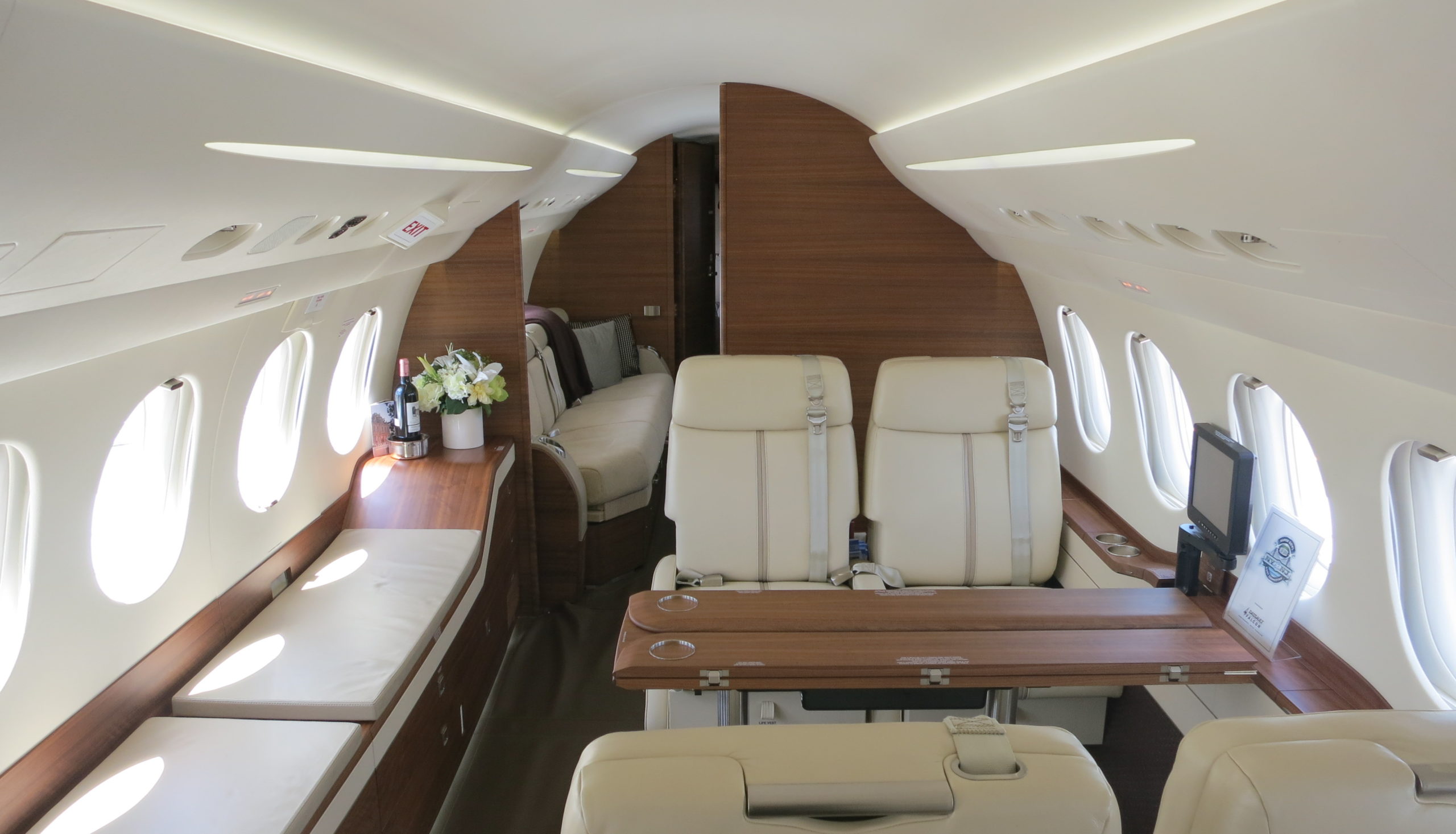 Cabine du jet privé Dassault Falcon 7X