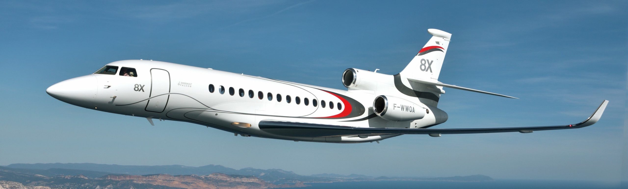 Le Falcon 8X en vol