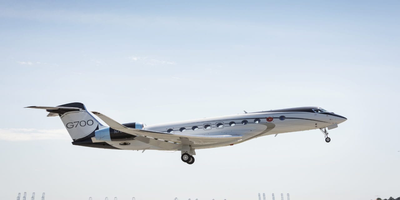 Gulfstream G700 taking off