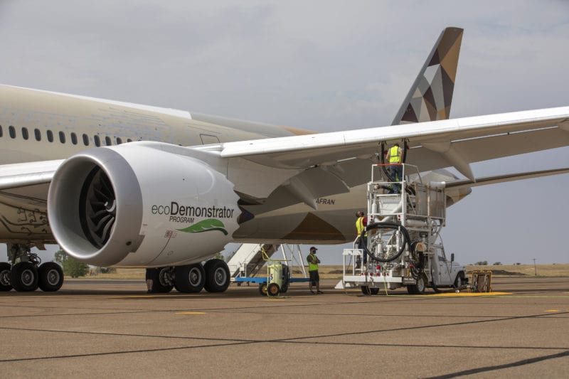 L'ecodemonstrator de Boeing qui utilise du biocarburant