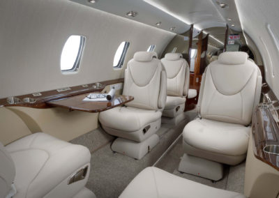 The cabin of the Cessna Citation XLS