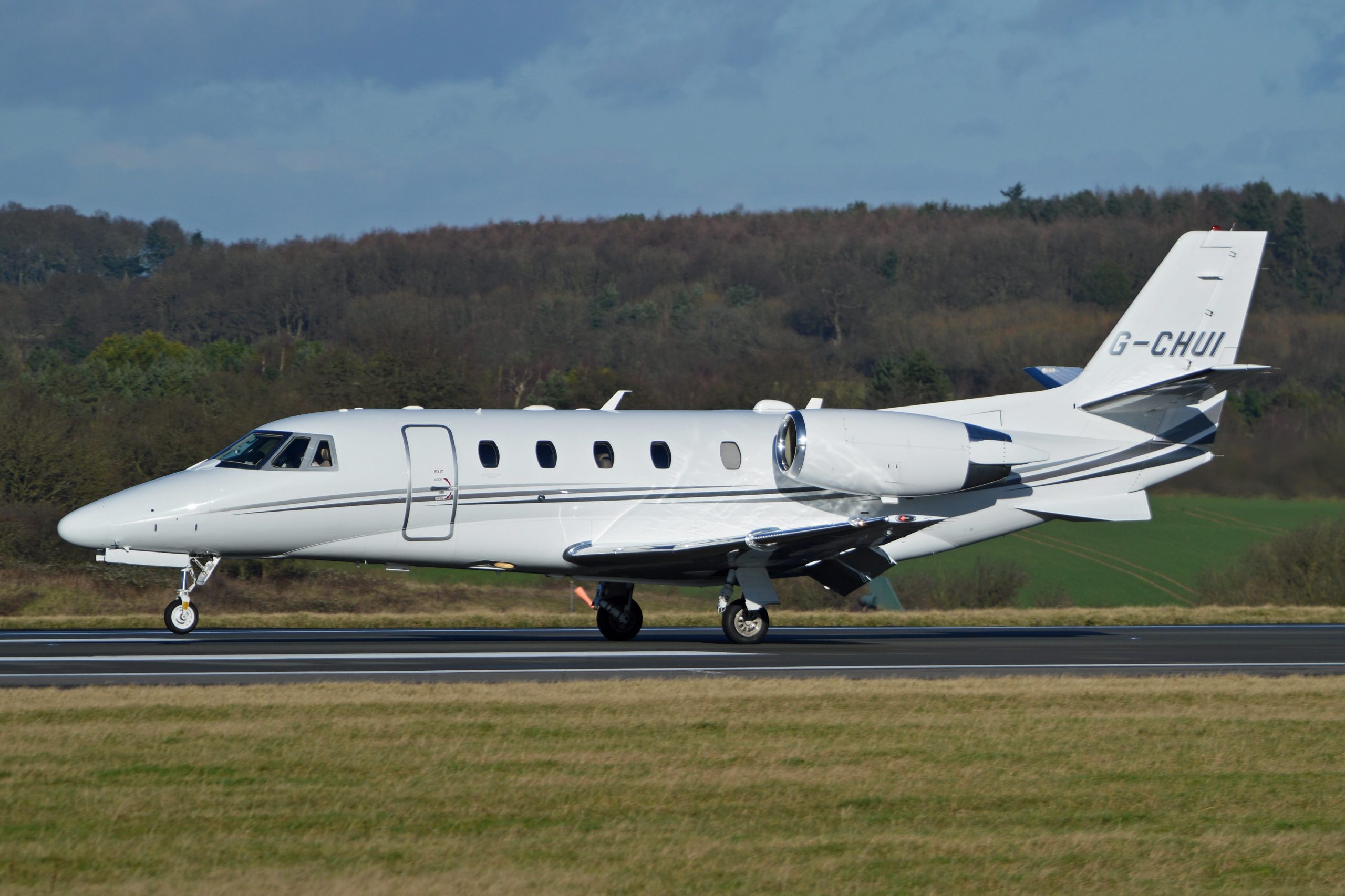 The Cessna Citation XLS+ on runway