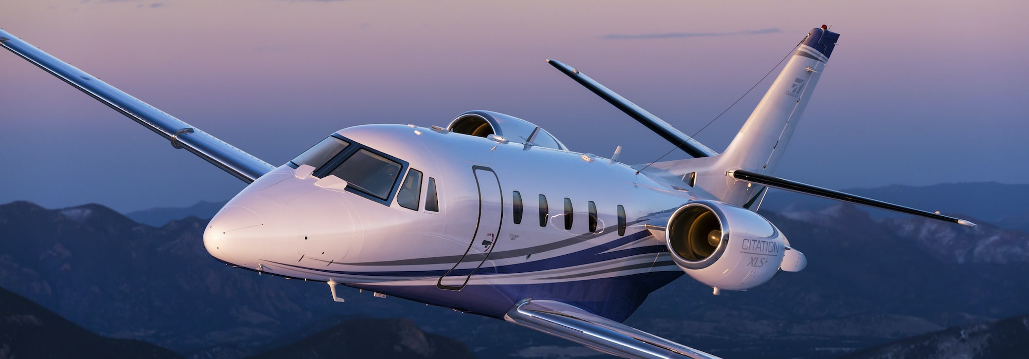 The Cessna Citation XLS+ in flight