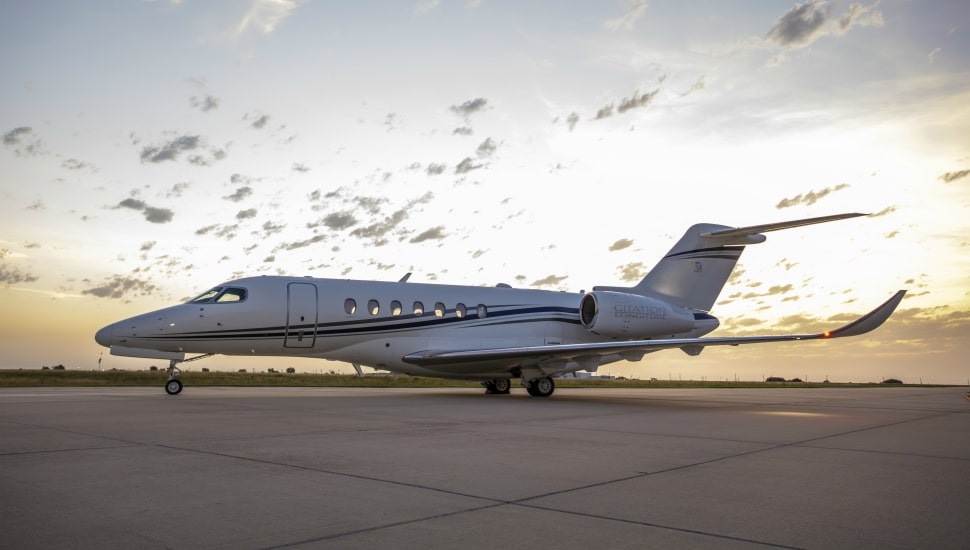 The Cessna Citation Longitude on ground