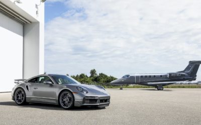 Porsche et Embraer dévoilent Duet, une 911 Turbo et un Phenom 300 assortis