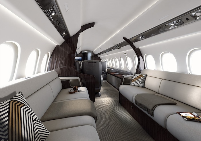 Interior of the Dassault Falcon 6X