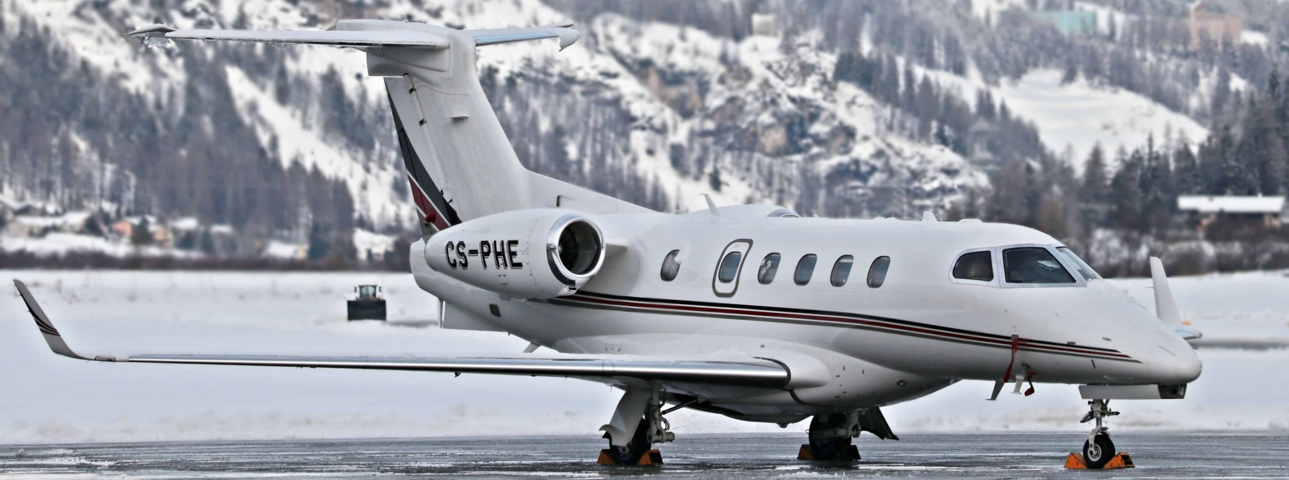 Louer un jet privé vers une station de ski en hiver
