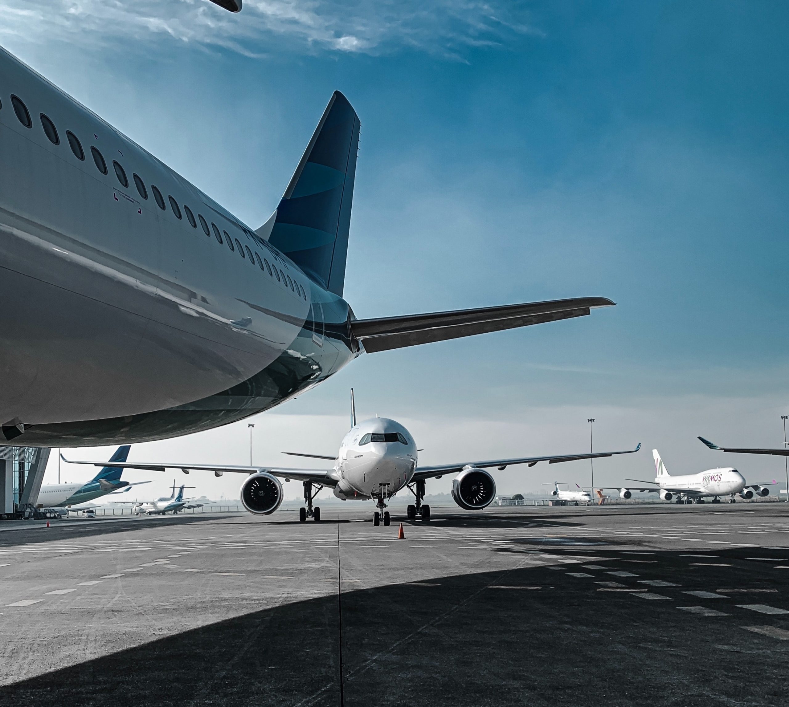 Airliners at parking