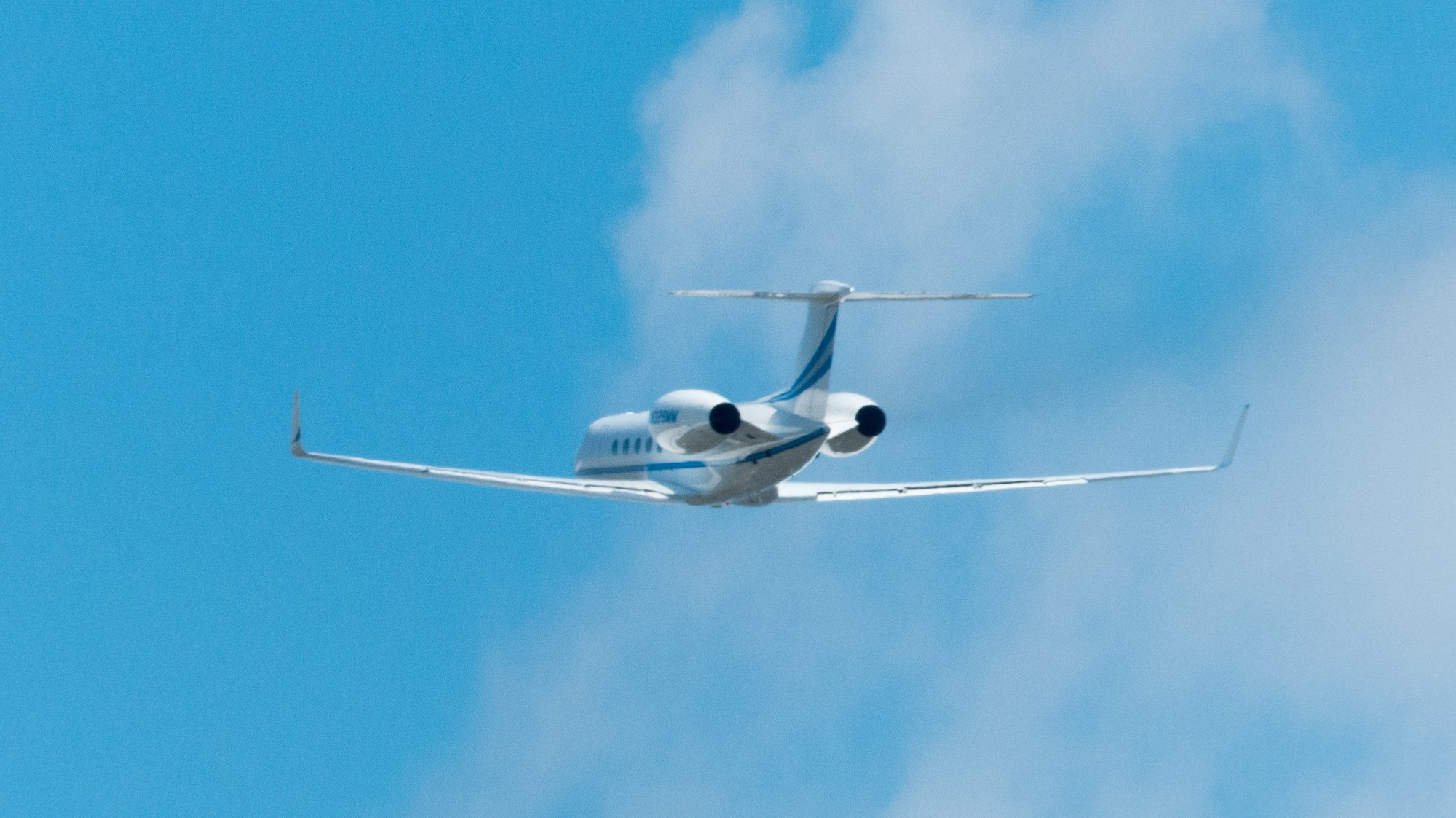 Gulfstream V, jet d’affaires long-courrier, au décollage