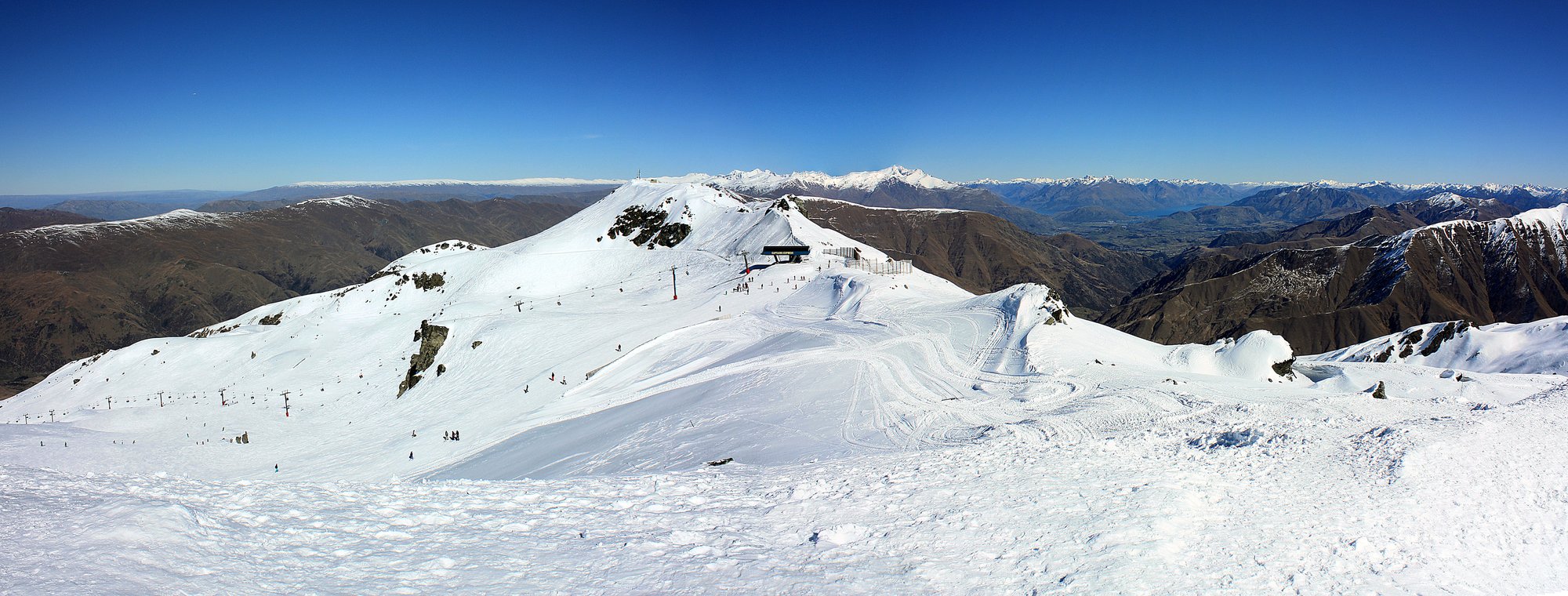 Ski runs at Cardrona Alpine Resort, New Zealand.
